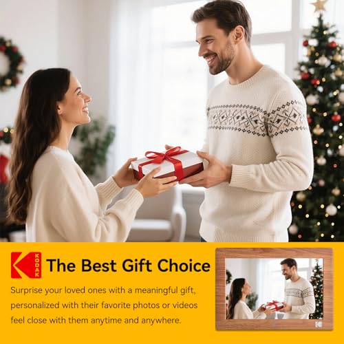 Image of KODAK 10.1 Inch Digital Picture Frame with Remote Control, 1280x800 HD Display Digital Photo Frame, USB or SD Card Required, Auto-Rotate, Supports Photo /Video /Music /Calendar /Slideshow