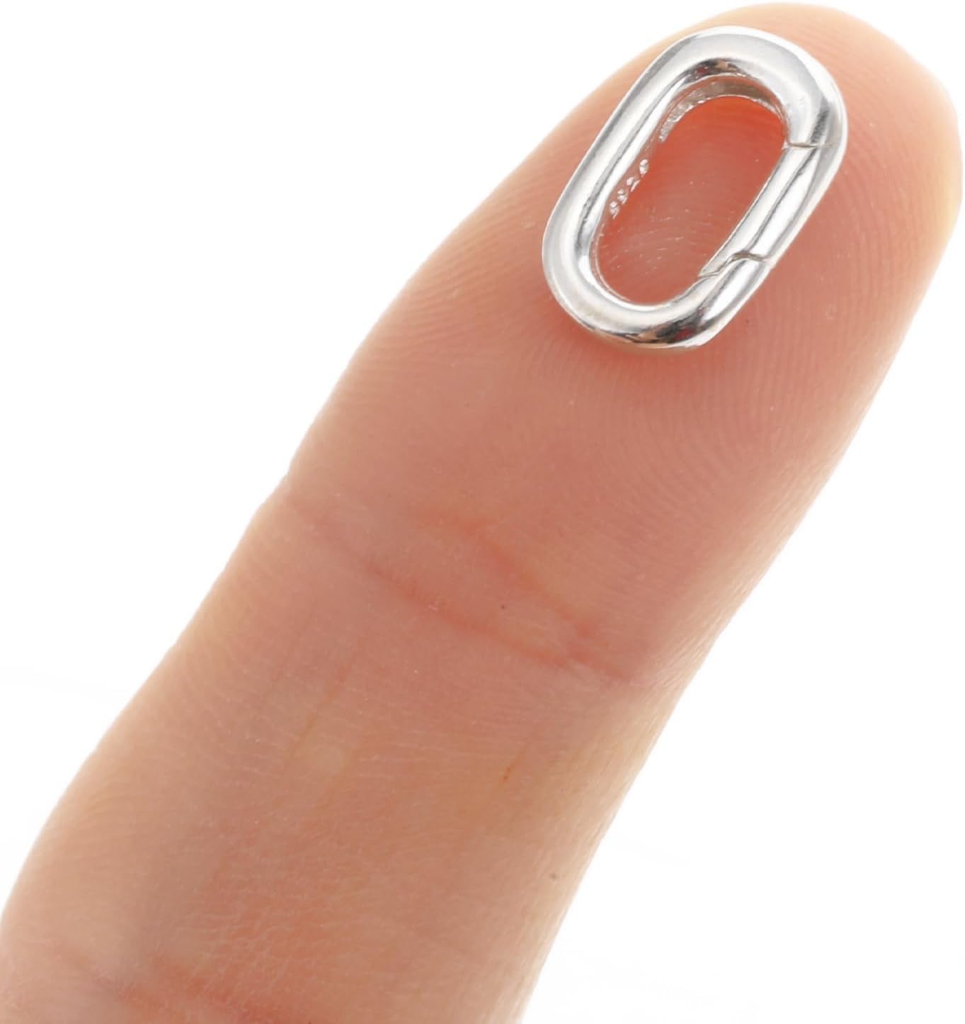10pcs oval spring ring connector, necklace clasp accessory, multi purpose chain hooks fit bracelet, diy supply for necklace making materials & hand craft decorations