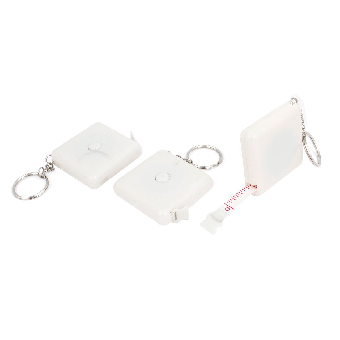 Aexit 3PCS White Tools & Home Improvement Plastic Housing Retractable Metric Ruler Range Measuring Measure Tape Tape Measures 1.5M 60