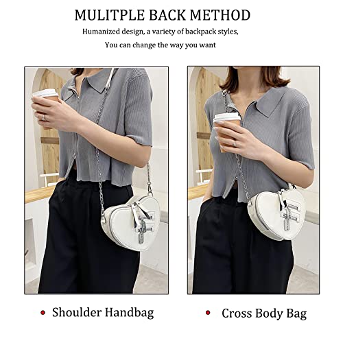 Fozehlad Women Cute Heart Shoulder Bag PU Leather Crossbody Purse for Girls Christmas Valentine's Day Gift3