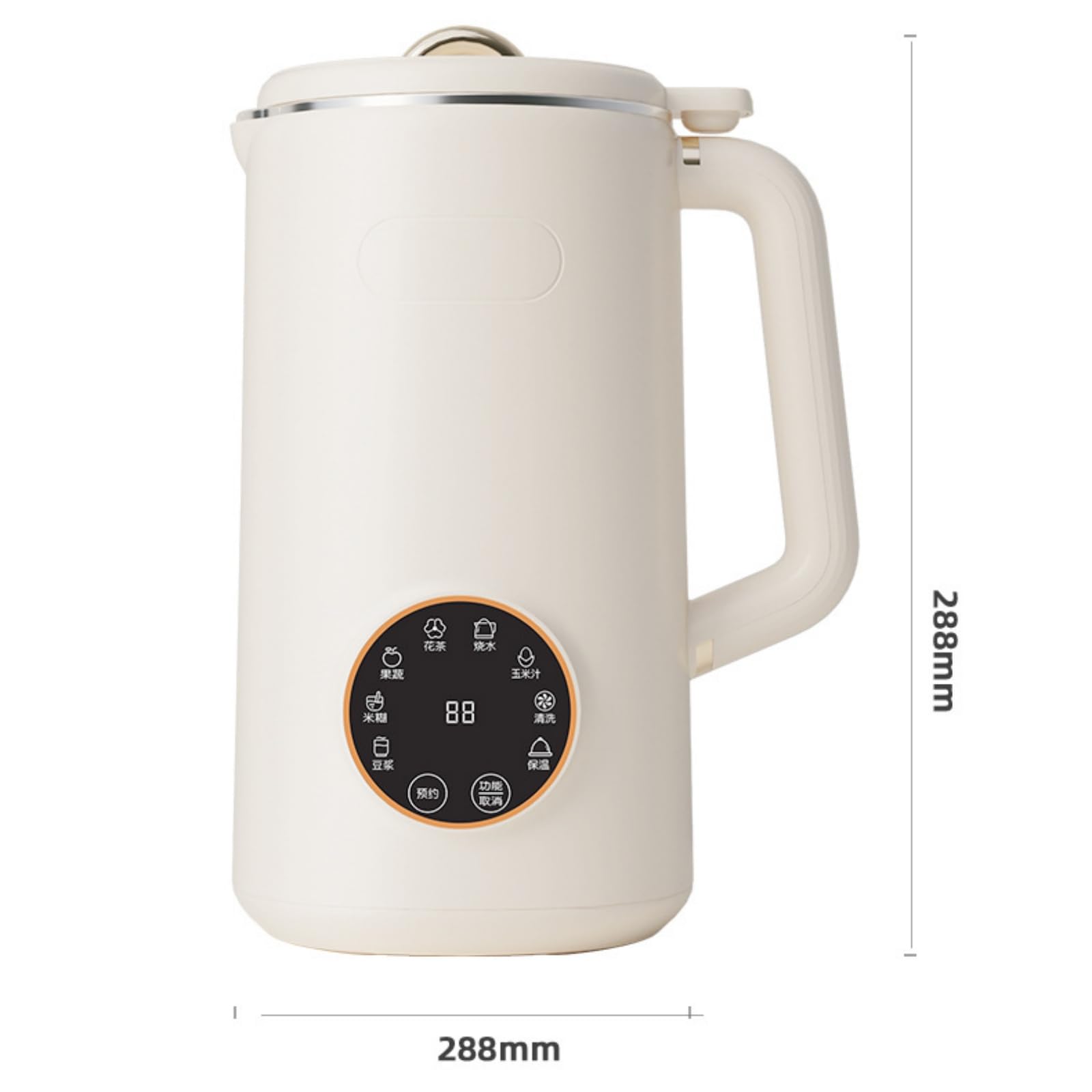 Automatyczna maszyna do mleka orzechowego 1000 ml, wielofunkcyjna maszyna do mleka migdałowego i sojowego, 8 trybów, automatyczne czyszczenie, utrzymywanie ciepła, maszyna do mleka z roślin