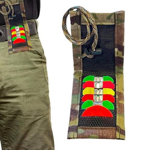 Genérico Portaberdos Para Berrea | Bolsa De Silbatos De Exterior 6 Ranuras | Bolsa Portátil De Tela Oxford Para Silbatos | Para Senderismo Montañismo Acampada Viajes Caza Exterior