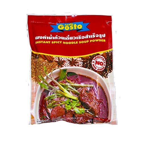 タイラーメンスープの素 ナムトック味 208g タイ料理 素 Gosto Instant Spicy Noodle Soup Powder Msg Added No タイ国