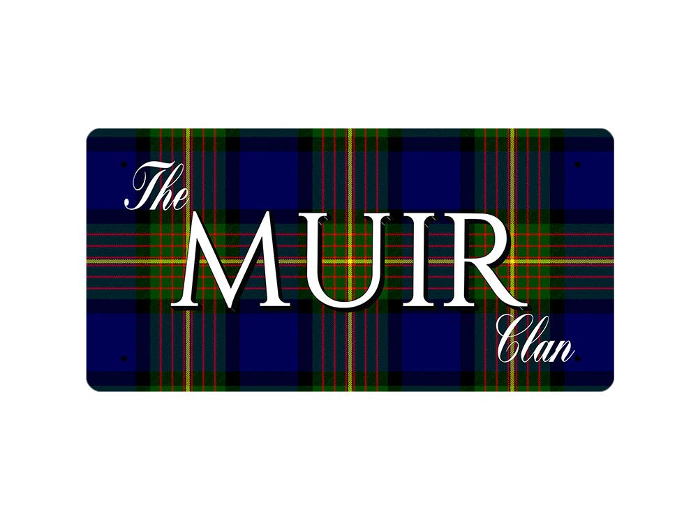 McMug - The Muir Clan (Muir Modern Tartan) - Metal Sign, Decorative Sign, 200mm x 100mm