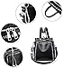 KUKEANVO Convertible Backpack Purse Women - Fashion Tote Backpack, Shoulder Bag, Black Travel Backpack for College, Work, Casual