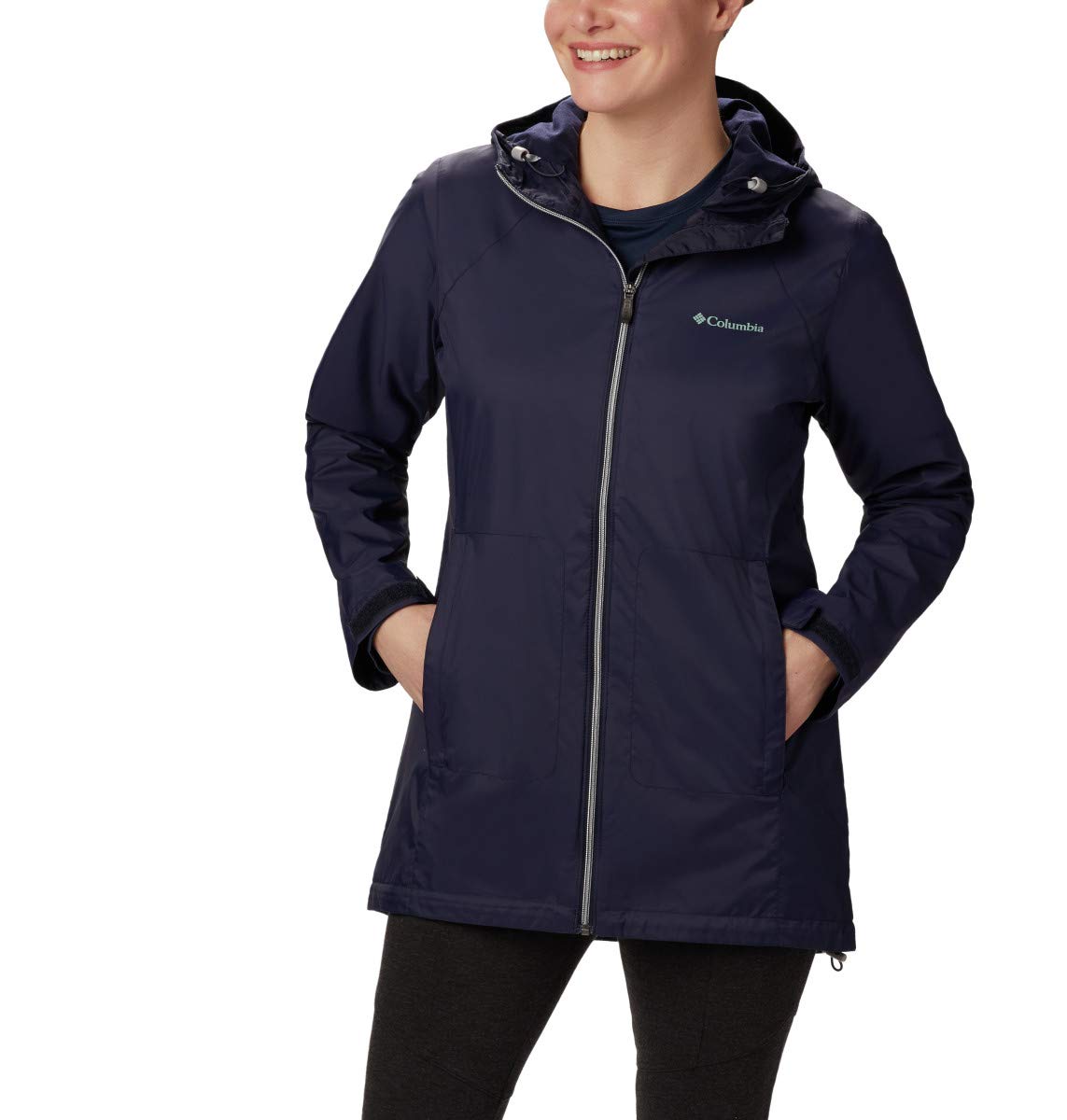 Columbia Women's Switchback Lined Long Jacket Shell, Dark Nocturnal, XL