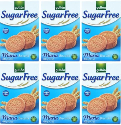 Gullon Sugar Free Biscuits (Pack of 6, Maria Biscuits)
