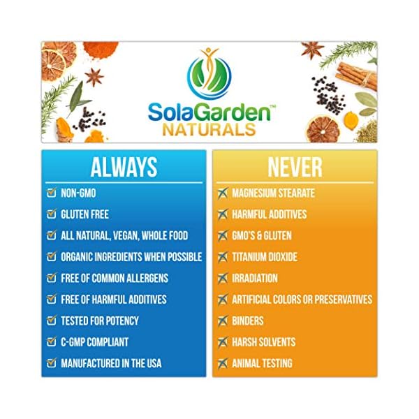 Whole Food Biotin Supplement - Contains Certified Organic Plant Based Biotin from Sesbania Agati Trees - by SolaGarden Naturals. May Support Hair, Skin and Nails. 60 Non GMO Veggie Capsules.