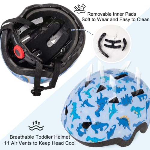 Image of Toddler Helmet, Adjustable Kids Bike Helmet for Ages 1-3-8