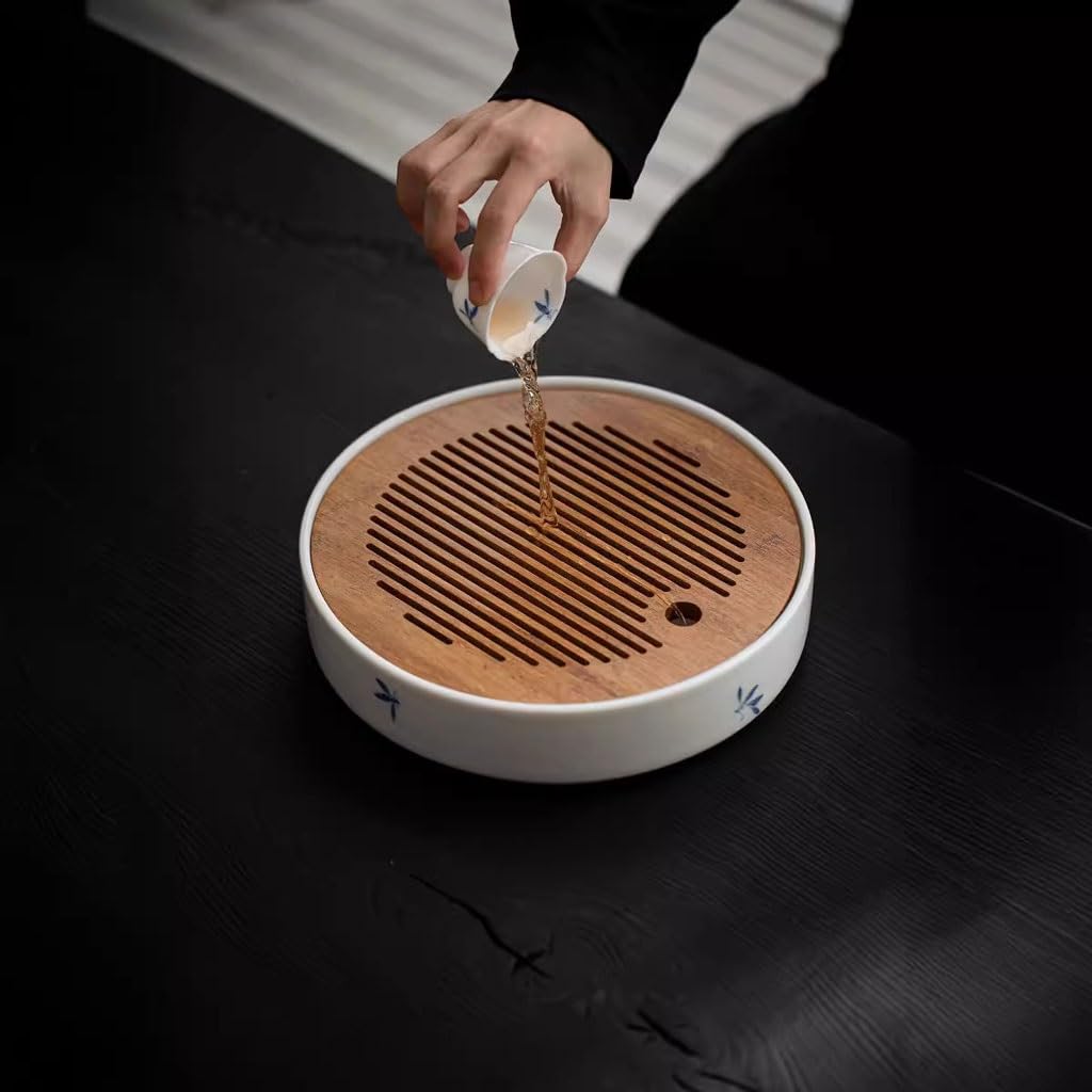 Vassoio da tè Moderno Vassoio Da Tè In Ceramica Dipinto A Mano For La Casa, Soggiorno, Leggero, Lussuoso Vassoio For Infusione A Secco, Piccolo Set Da Tè For La Conservazione Dell'acqua Vassoio da por