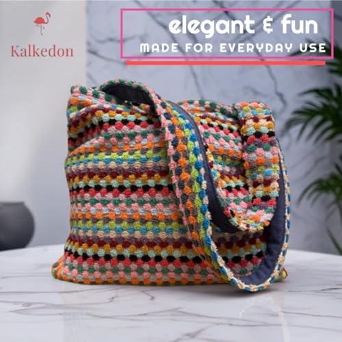 Image of Large Boho Beach Tote Bag Handwoven Turkish Cotton Multicolor Summer Shoulder Bag Made for Travel Fits Towels Swimsuits Lightweight Machine Washable Eco Friendly