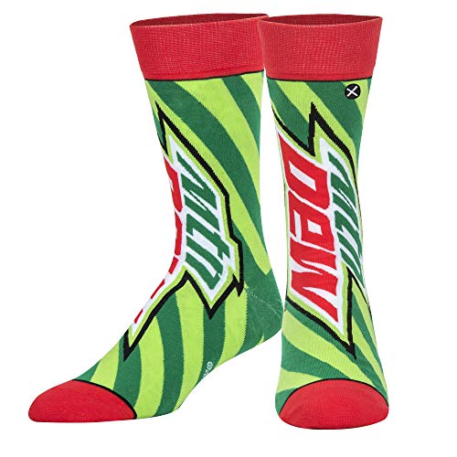 Odd Sox, Unisex, Food, Mountain Dew It, Crew Socks, Novelty Funny Silly Cool
