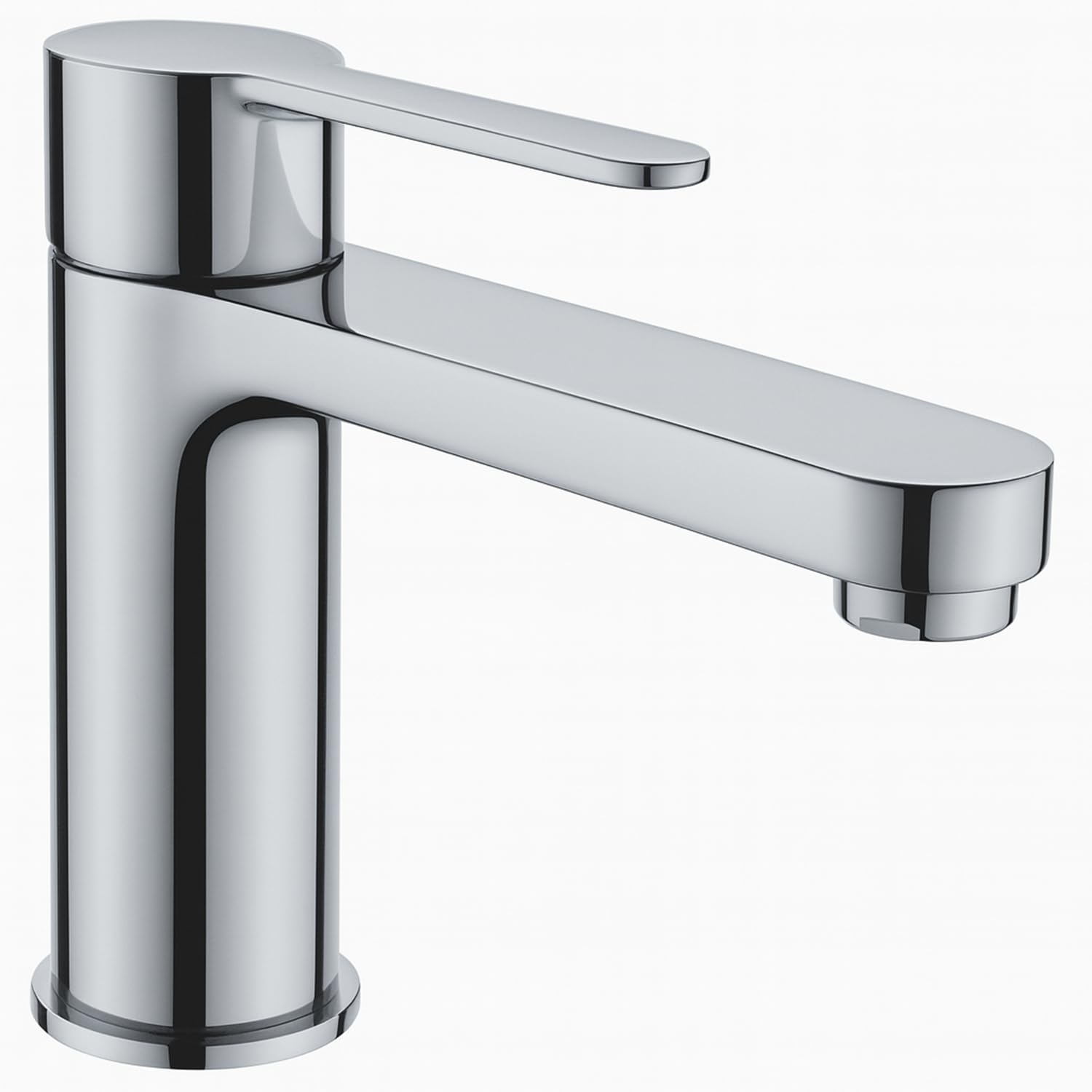 B&Q -  Strata Mono Basin Mixer Tap ChromeSingle Lever Bathroom Sink Mixer With Solid Brass Body And Modern Design