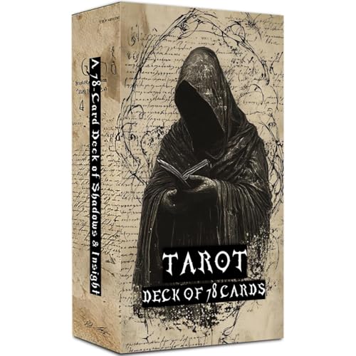 Eternal Whisper Tarot Deck, 78 Tarot Cards with PDF Guidebook, Vintage Gothic Style, Parchment Theme, Modern Witch Tarot for Beginners- Experienced Readers, Divination Spiritual Growth Tool