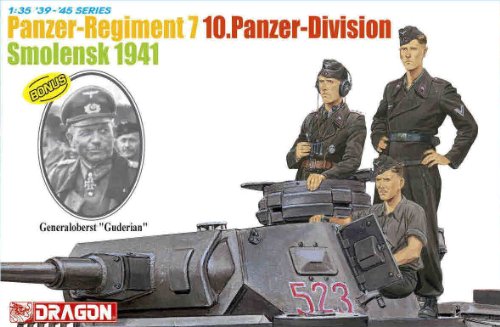 Dragon Models 1/35 Panzer-Regiment 7 con figura Generaloberst Guderian miniatura 1