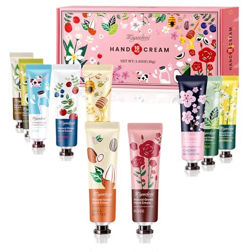 10 Pack Hand Cream Gift Set Mothers Day Gifts Moisturizing Hand Lotion Travel Size for Dry Hands Birthday Gifts for Women&Teen Girls Teacher Appreciation Gifts Nurses Week Gifts Mini Bulk Gifts