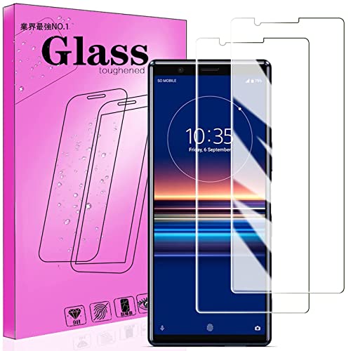 【2枚パック】対応 Sony Xperia 5 docomo so-01m au sov41 SoftBank 901SO 用のガラス フィルム FOR Sony Xperia 5 用の強化保護ガラス FOR Xperia 5 SO-01M SOV41 用