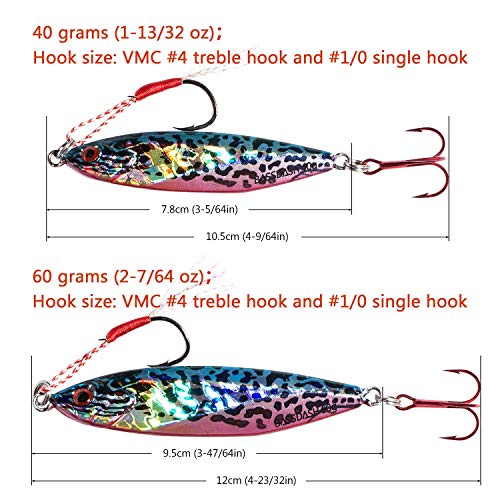 Bassdash Gungnir Shadow Vertical Jigs Slow Jigging Lures Long Casting Jerkbaits 20/30/40/60/100/150/200 Grams, for Saltwater Freshwater Fishing