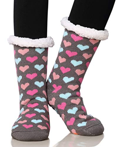 Image of Dosoni Womens Slipper Fuzzy Socks Non Slip Winter Warm Soft Fluffy Cozy Fleece Lining Home Socks