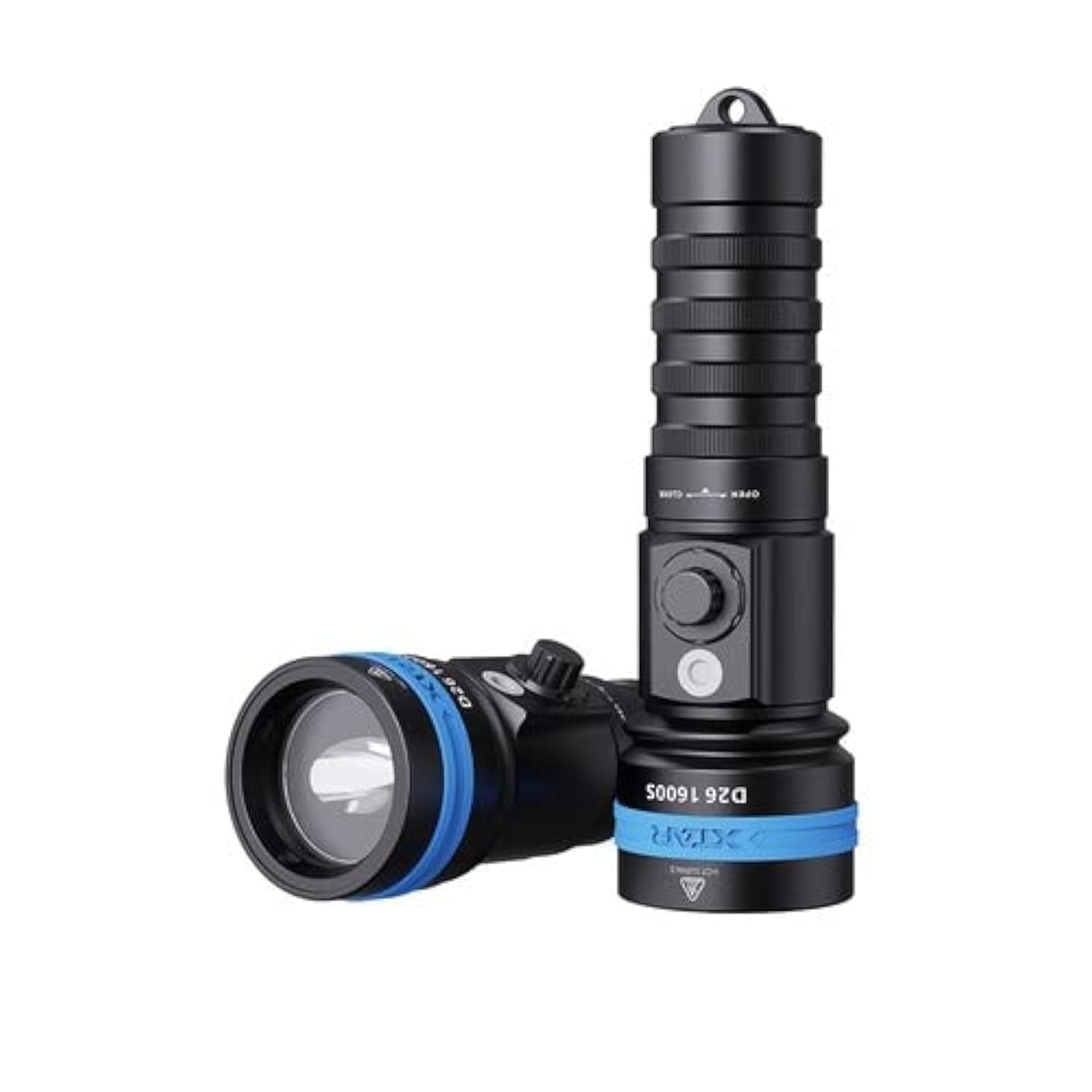 D26 1600S Dive Flashlight 1600Lm Scuba Diving Light 4 Modes IPX8 Underwater Lights Night Dive Submarine Torch for Outdoor Exploration Under Water Sports(Not Included Any Battery)