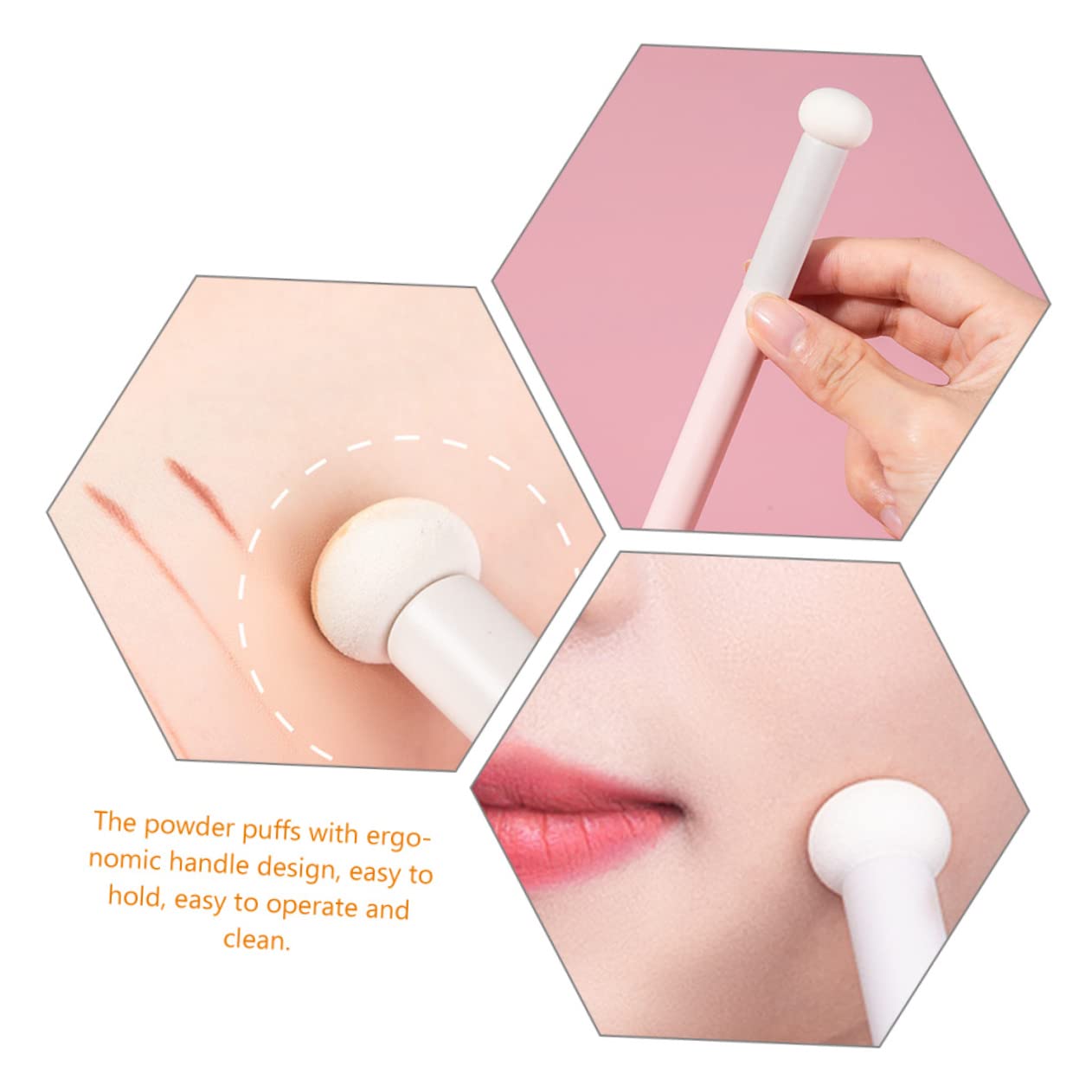 FOMIYES 5 Set Di Pennelli Per Fondotinta Impugnatura Ergonomica Per Trucco Asciutto E Bagnato 4 Pezzi*5