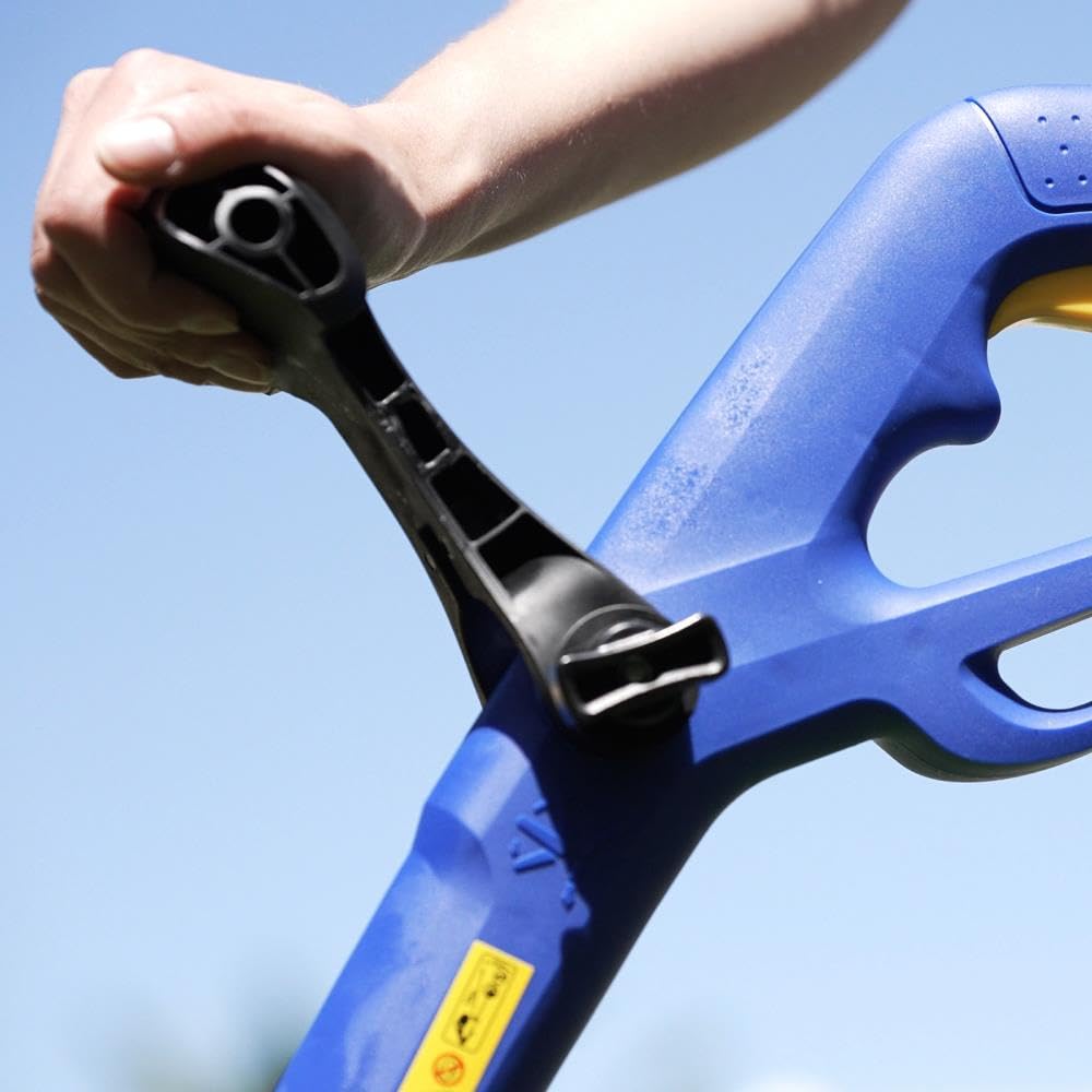 Goodyear - Cortabordes Eléctrico con Cable 350W, Recortadora, 10.000 RPM, Ancho Corte 25 cm, Cabezal Ajustable 180°, Hilo de Nylon 1.2 mm, Ligera y Ergonómica