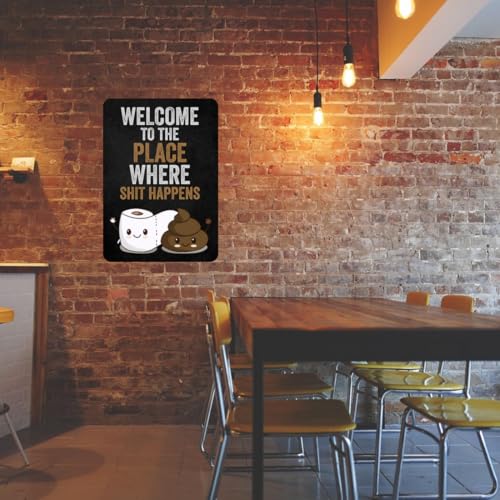 Image of Zesta Bathroom Decor Items Washroom Decor Tin Sign | Aesthetic Posters Wall Poster for Bedroom | Magnetic Cafe Decoration Items / Restaurant Decorations Items | Quirky Home Decor Bar Accent (Bathroom (3))