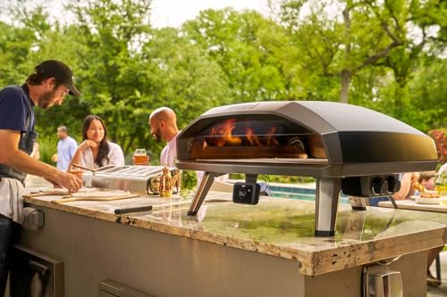 Image of Ooni Koda 2 Max Propane Gas Pizza Oven - 24 inch Propane Powered Outdoor Oven with 28 mBar Regulator and Gas Hose, Large Propane Pizza Oven - Black
