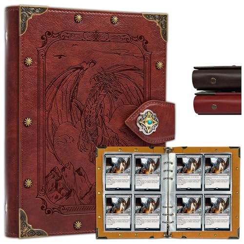 Image of Trading Card Binder Fit 240 Cards Card Binder 4-Pocket Trading Card | for Most Standard Size Game Cards TCG Game,Sports Trading Cards Collector Album