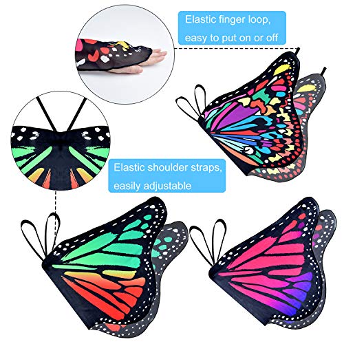 Disfraz infantil de mariposa 9 piezas con alas y máscara miniatura 3