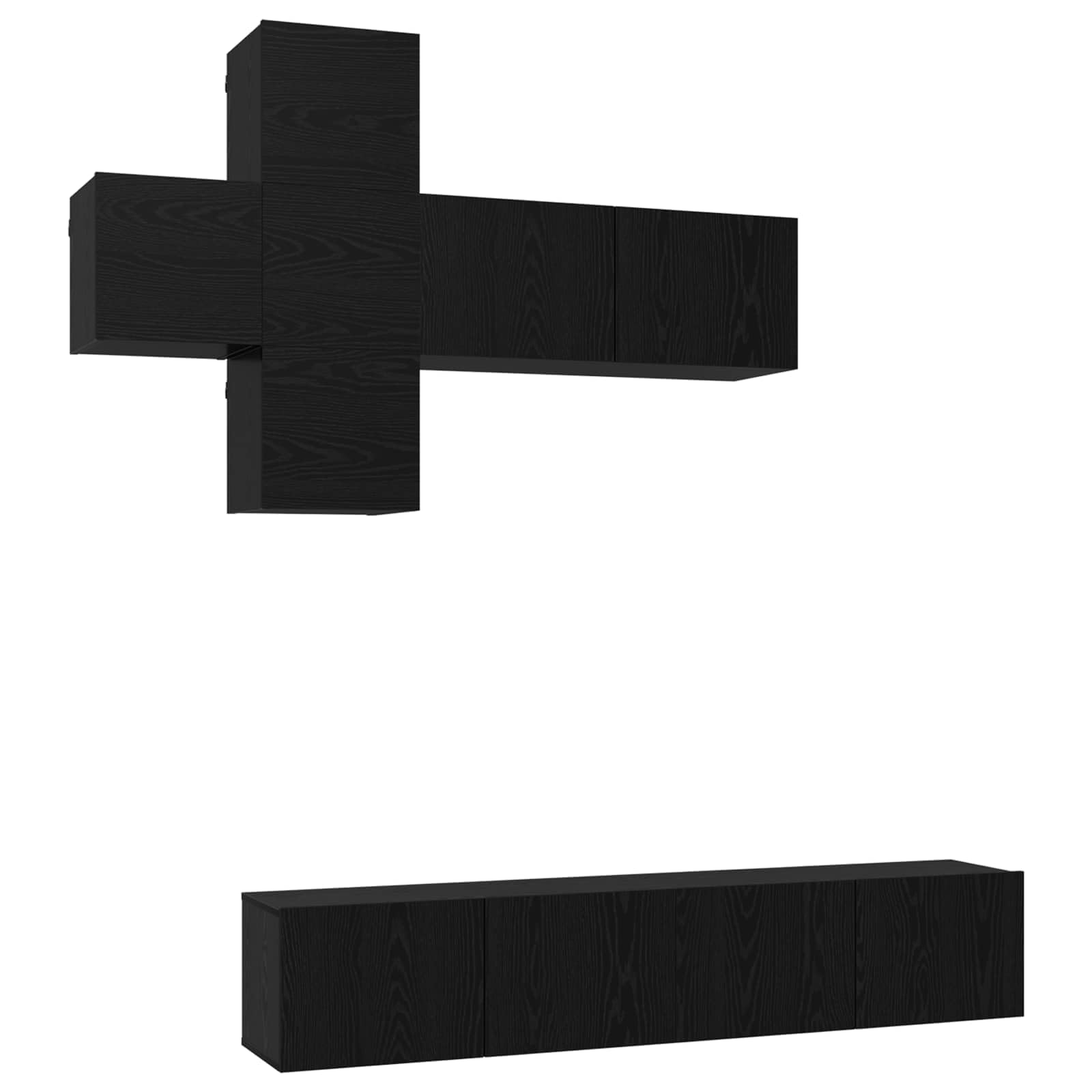 Conjunto de Mueble de TV 8 uds. Madera de Ingeniería, Muebles TV, 55.82 kg-3438599