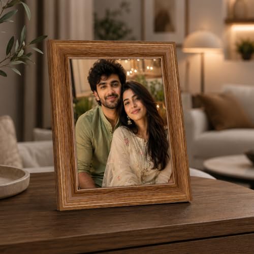 Image of Art Street Customize Premium Cave Photo Frame With Photo Upload and Rakhi For Raksha Bandhan, Brother, Sister, Birthday, Anniversary for Husband, Couple, Parents For Table & Wall Both (5R, 5x7 Inch)