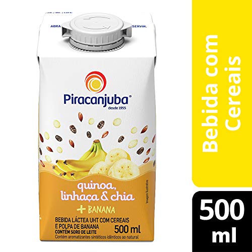 Bebida Láctea Quinoa Linhaça E Chia Sabor Banana Piracanjuba 500Ml