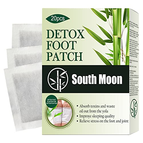 Detox Foot Pads, Bamboo Vinegar Natural Cleansing Foot Pads, Anti-Stress Relief and Pain Relief, Better Sleep, Foot Care Patches with Adhesive Sheet (20 PCs)
