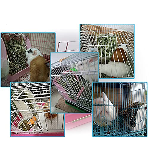 mohito Hooiruf voor konijnen, hooiruif, cavia's, haas, hooifeer, hooiruf, hamstervoer, draagbare hooiruf, voederkribbe, houdt schoon, voor konijnen, cavia's, chinchillahamsters - Image 7