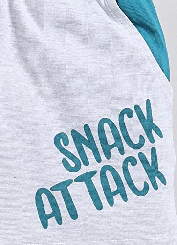 Image of CUTOPIES Boys Powder Blue Cotton Printed Half Sleeves T-shirt and Shorts Set (Pack Of 1) Baby Boys' Clothing Sets