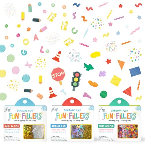 Image of Glo Pals Fun Fillers 3 Pack Sensory Play Accessories - Sensory and Mini Toys for Kids - Bulk Party and Little Toys for Sensory Bins, Gift Bag Stuffers, and Party Favors - Explore and Learn