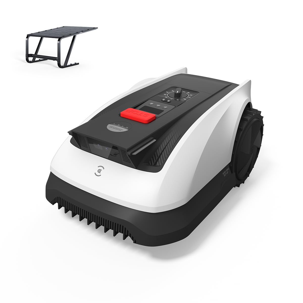 ECOVACS Goat O800 RTK Robot Cortacésped inalámbrico con Garaje periférico 800 m², RTK+Visión Mejorada por Lidar, Cartografía Automática, Pasajes Estrechos de hasta 0,7 m