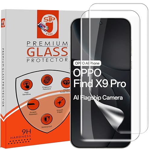 Image of STP FEEL Unbreakable Membrane Screen Protector Guard Compatible For Oppo Find X9 Pro 5G (6.78 Inch, Pack of 2) | Hydrogel Membrane Ultra Smooth Touch with Finger Print Support
