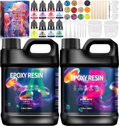 ZHHGOO Kit Resina Epoxi Transparente 1016ml