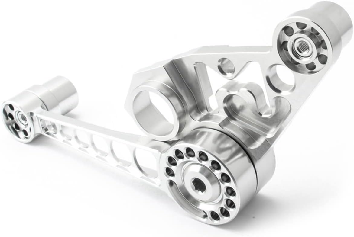 Happyyami 1pc CNC Aluminum Alloy Chain Tensioner Bracket for Folding Bike Lightweight and Easy to Install Outdoor Bike Accessory Silver