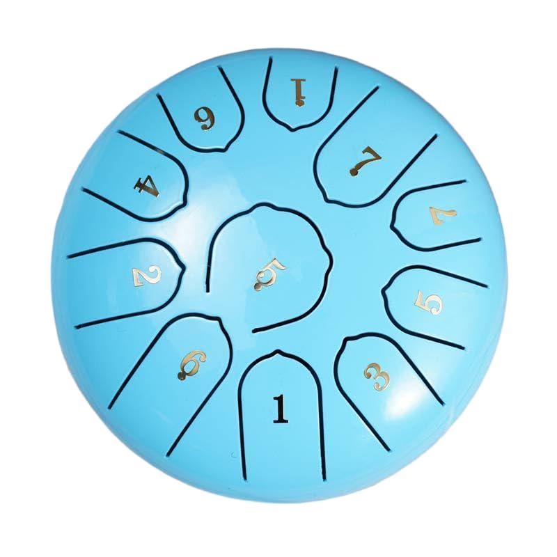 Fesjoy Tongtrommel van staal, 15 cm, stalen tongtrommel, 11 notes, handpan, drum, mallet vingerpicks percussie voor meditatie, yoga