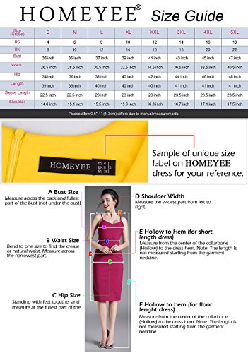 HOMEYEE Women's Retro Chic Colorblock Lapel Career Tunic Dress B238 (M, Gray)