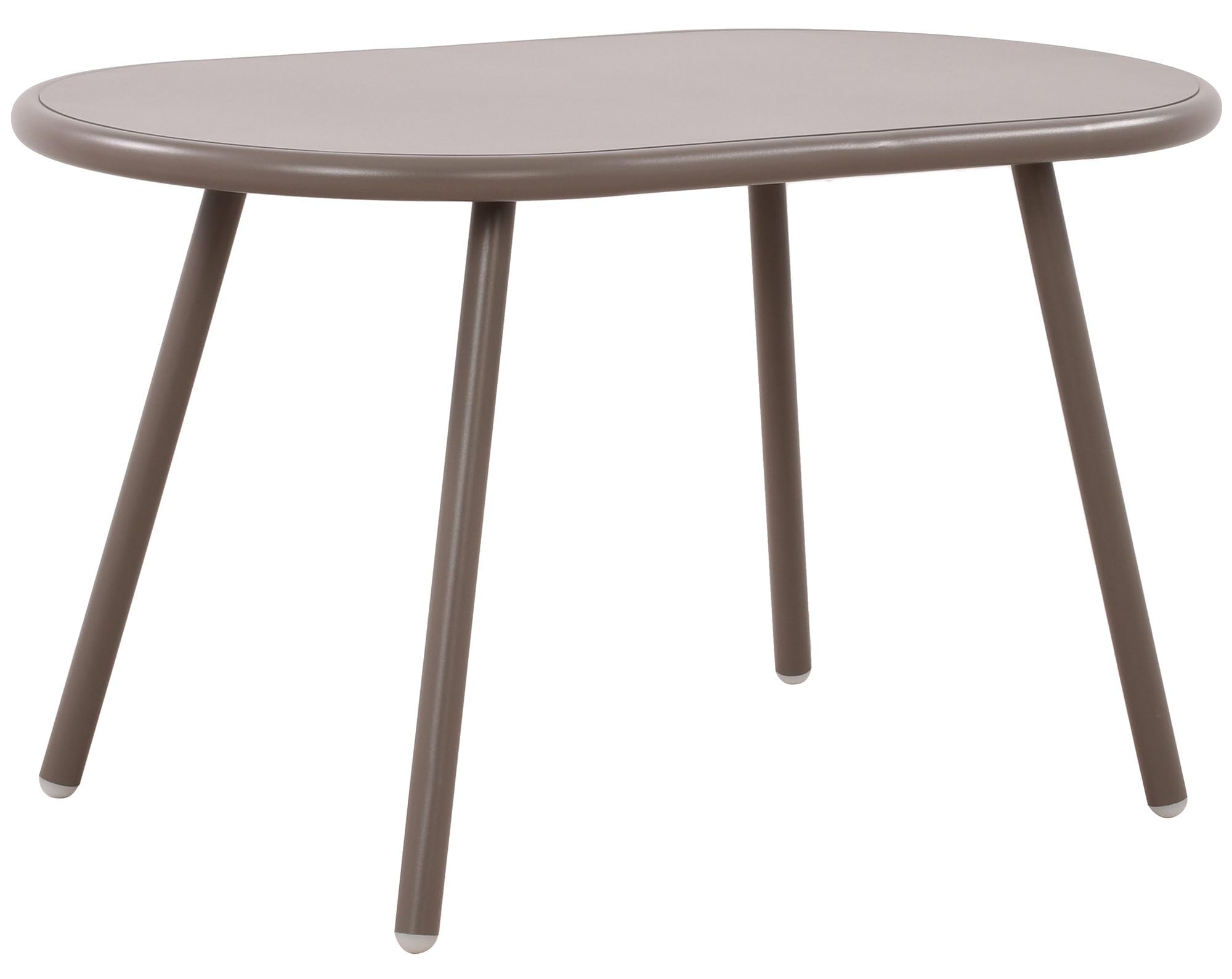 CLP Couchtisch Velva I Ovaler Loungetisch für draußen und drinnen I Gartentisch wetterfest und UV-beständig I Outdoor Beistelltisch, Farbe:Taupe