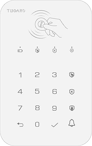 Vista 9 de Sistema de alarma WiFi para el hogar, sistema inalámbrico de alarma de seguridad antirrobo de casa inteligente, kit de 10 piezas, compatible