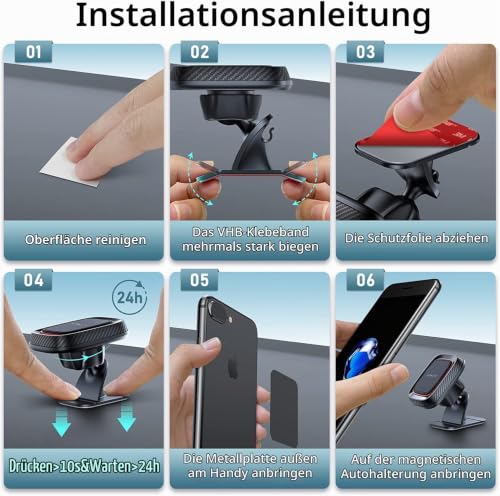APPS2Car Magnetische Auto Handyhalterung, 360° Armaturenbrett Magnet fürs Auto, Universal… – Ansicht 6