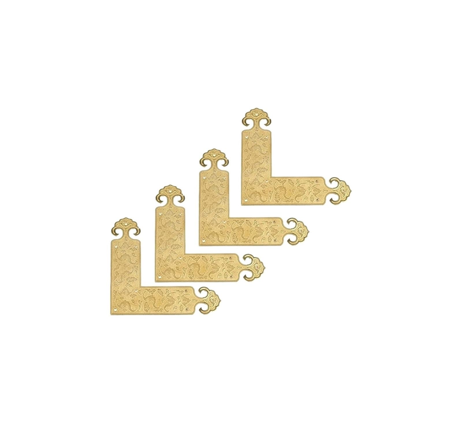 4-Pak Dekoracyjne Narożniki, do Metalu(Brass)