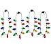 LED Light Up Christmas Bulb Necklace Party Favors (Family 4 Pack)