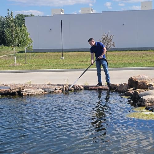 Half Off Ponds CleanSweep 1400 Pond Vacuum with a 13' Intake Suction Hose, 4 Extension Tubes, 3 Vacuum Nozzles, a 6.5 Foot Output Hose, and a Debris Collection Bag