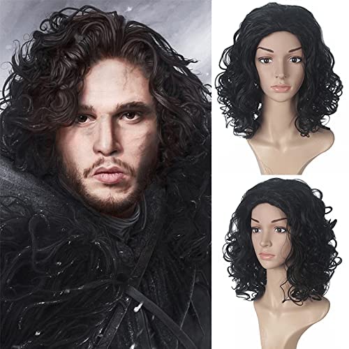 Wig for A Song of Ice and Fire Jon Snow Black Cosplay Anime Wig